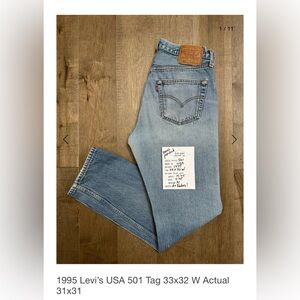 Vintage 501 Levis